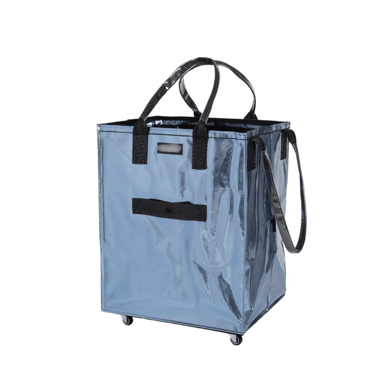 Rolling Tote Bag with Zip Top Closure