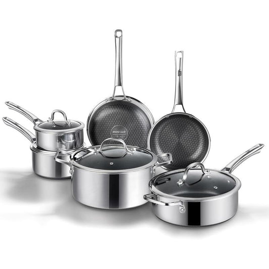Pots and Pans Set Non Stick | Stainless Steel Kitchen Cookware